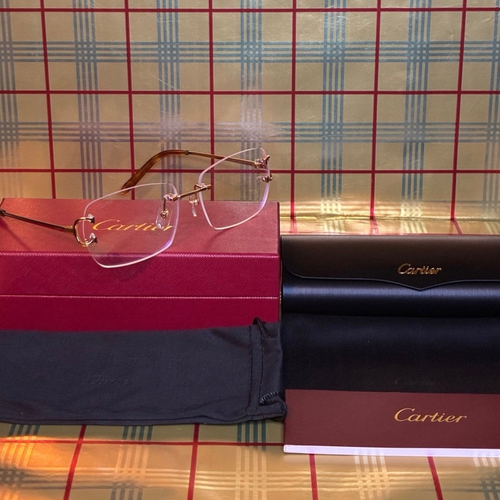 Cartier Unisex Rimless Big C Glasses